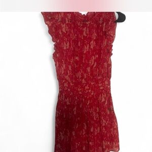 Elegant Red Ruffled Jumpsuit